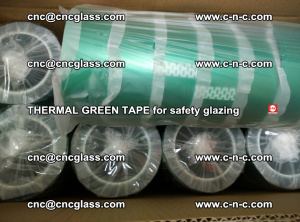 PET GREEN TAPE for EVALAM EVASAFE COOLSAFE EVAFORCE safety glazing (50)