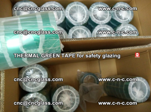 PET GREEN TAPE for EVALAM EVASAFE COOLSAFE EVAFORCE safety glazing (80)